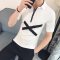2018夏季韩版型师短袖衬衫男士修身个性套头衫夜店青年帅气T恤_1 3XL 白色