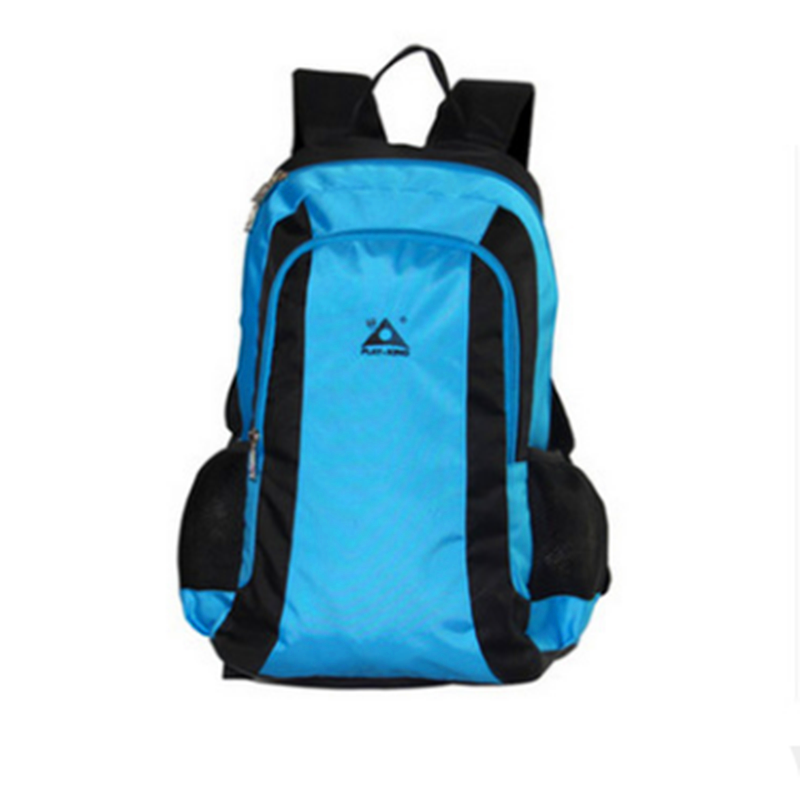 PLAY-KING纯色休闲运动包户外登山徒步可折叠座椅背包时尚旅行双肩包C1338 蓝色