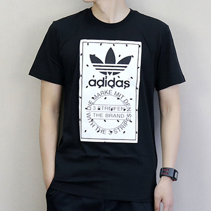 Adidas阿迪达斯三叶草男装2018夏季新款运动休闲舒适透气圆领短袖T恤CZ1761 2XL CZ1761