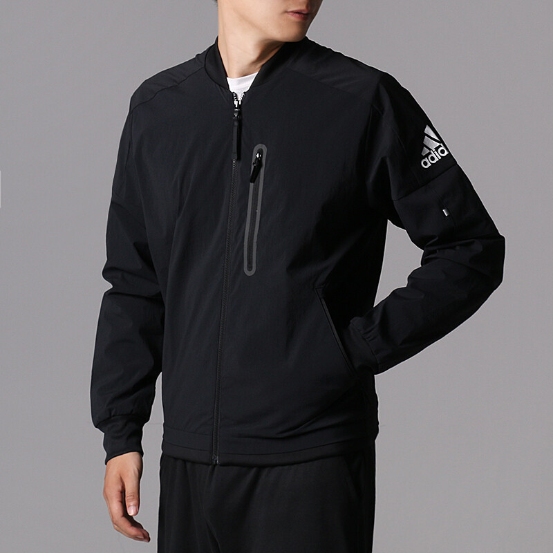 adidas阿迪达斯男装2018春新款飞行员立领棒球服运动休闲梭织夹克外套 L 2018秋季新款DV3310