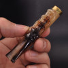 大将军牦牛角雕刻烟嘴 粗细烟转换 加长过滤芯拉杆型可拆洗烟具 男士礼品 貔貅NJ28-4