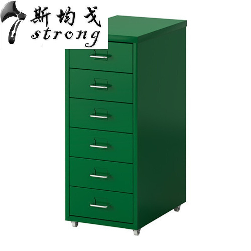 抽屉柜收纳整理柜子床头柜卧室柜带抽屉脚轮可移动 海尔默绿色
