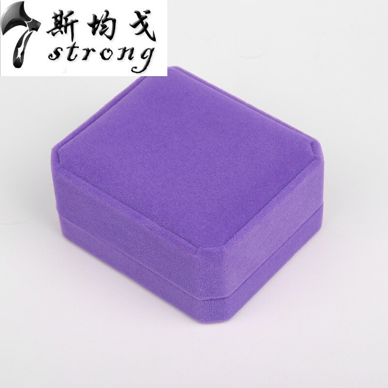 珠宝首饰盒戒指手镯盒绒布饰品收纳坠包装盒礼物项链盒子批_1_0 挂件紫色