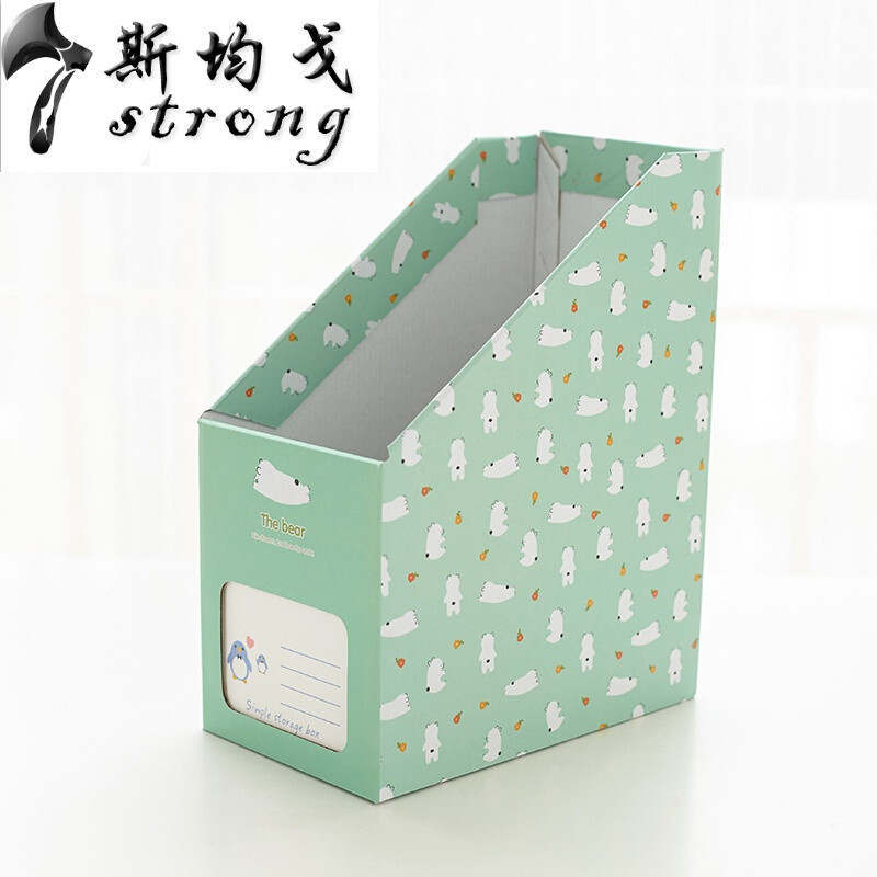 资料框桌面收纳盒书立架办公档案文件夹学生简易桌上用书夹_1_7 精灵雪人(702)