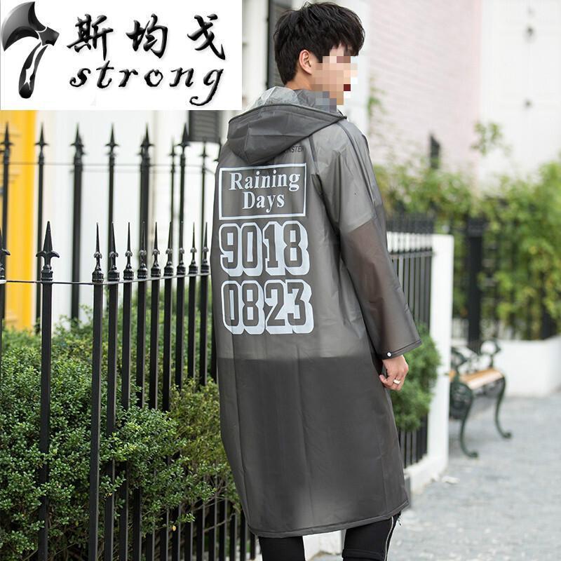 旅游雨衣女时尚男户外徒步雨披单人防雨便携式旅行_7_2 灰色数字带帽檐