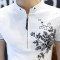 夏季男士短袖半袖韩版体恤修身男装衣服夏装2018polo衫潮_4_7 XXXL/185 T523灰色