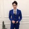 西服套装男韩版青年帅气正装英伦风修身西装新郎结婚礼服小码男装_4 M 白色西装+裤子送领带