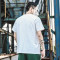 东京衣柜男装夏季新款圆领印花短袖T恤韩版宽松半袖tee学生上衣 2XL 白色