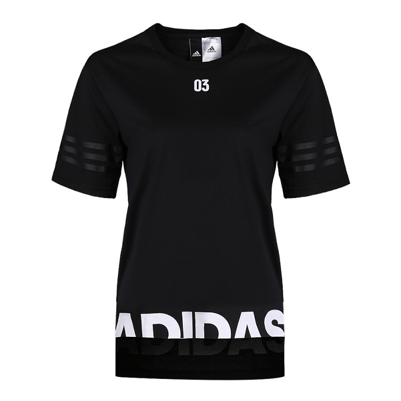 adidas阿迪达斯2018女子SSTBOY圆领短T恤CX5159_3 黑 S