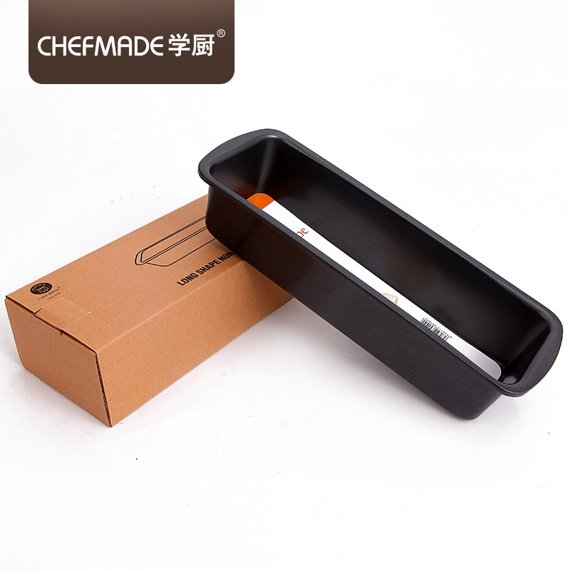 学厨 CHEF MADE 烘焙模具 黑色不粘长条型水果条磅蛋糕模具 WK9098