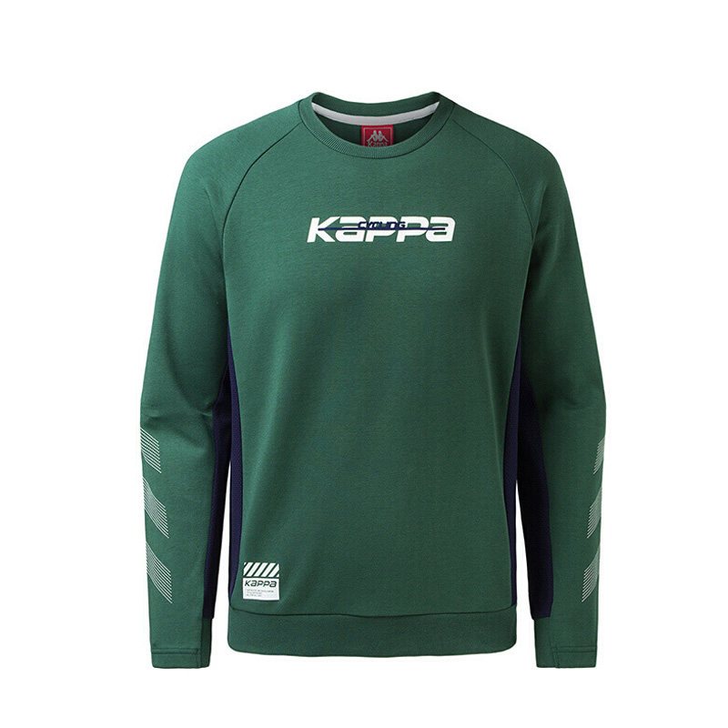 KAPPA/卡帕专柜男子运动服2018秋款圆领套头针织卫衣|K0852WT30D L 松绿0852WT30D-378