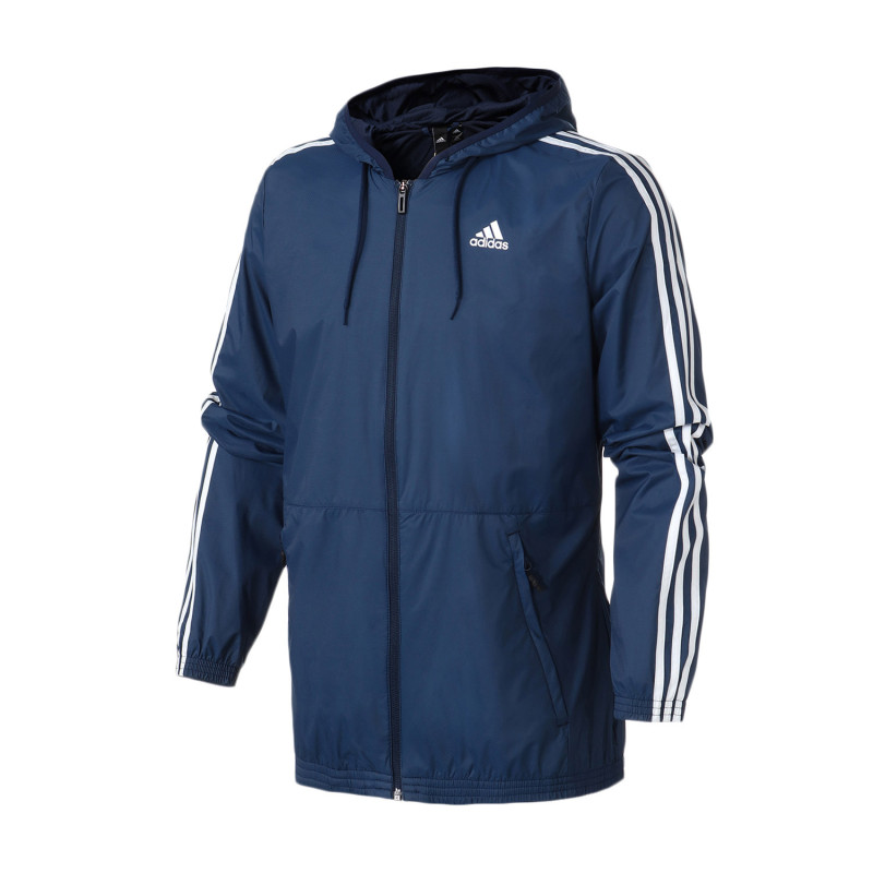adidas阿迪达斯男子夹克外套连帽休闲运动服CD9151 M CD9151蓝
