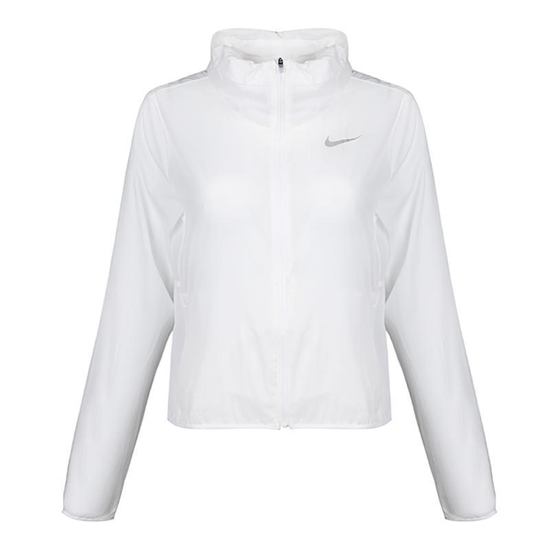 耐克NIKE 新款女子轻盈透气休闲跑步训练运动夹克外套AR2017-100 S 白色100