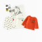 2018年婴童女童韩版字母水果长袖T恤打底衫 衣标110 棕红色