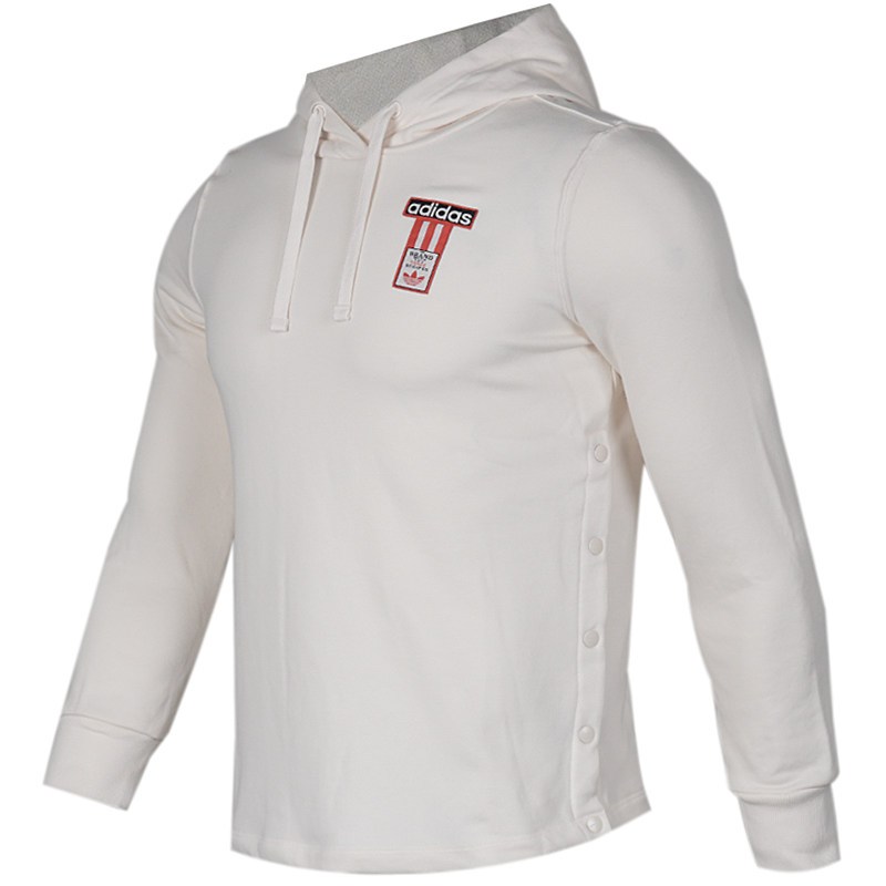 阿迪达斯三叶女上衣2018秋季新款连帽套头衫运动休闲卫衣DH4666 S DH4666