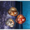 设计师北欧灯具电镀熔岩灯loft创意咖啡厅酒吧吧台餐厅单头灯 5头火山红【2大3小】