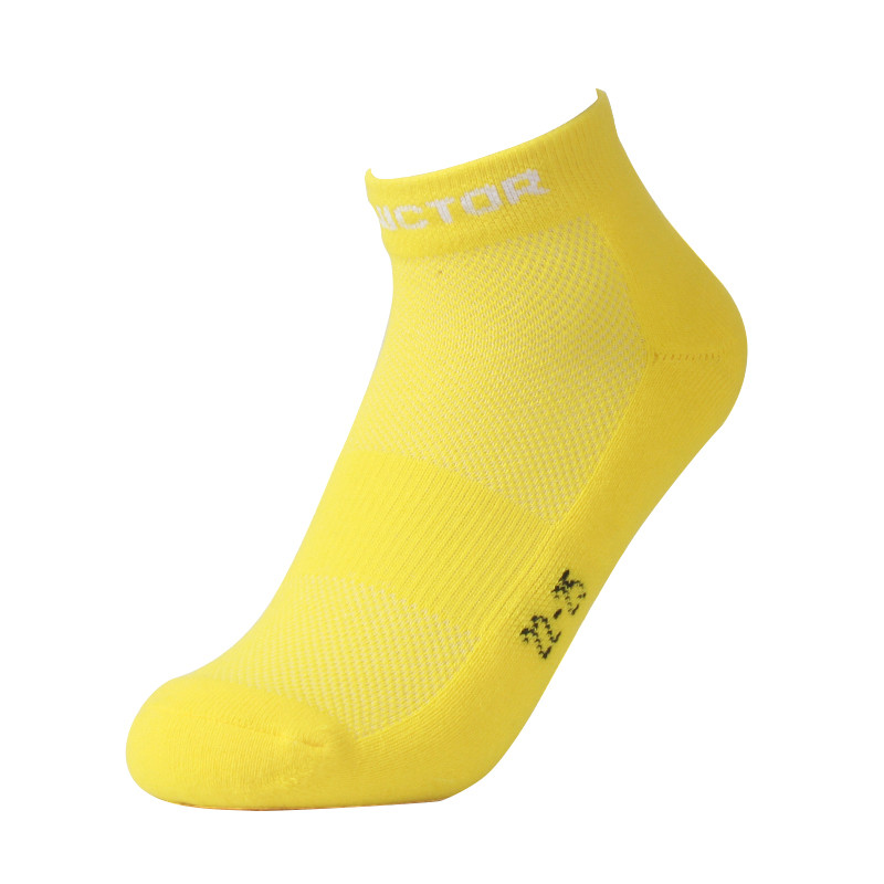 威克多Victor SK229羽毛球袜 女款运动袜棉袜短筒袜 黄色 均码