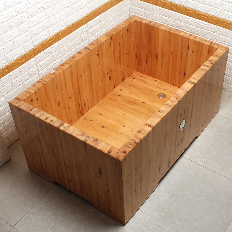 方形实木大浴缸香柏木泡澡木桶沐浴桶木质洗澡浴盆1200*