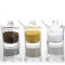 厨房用品玻璃料盒套装家用组合装味罐瓶料罐盐罐料瓶 6只装（送勺子）