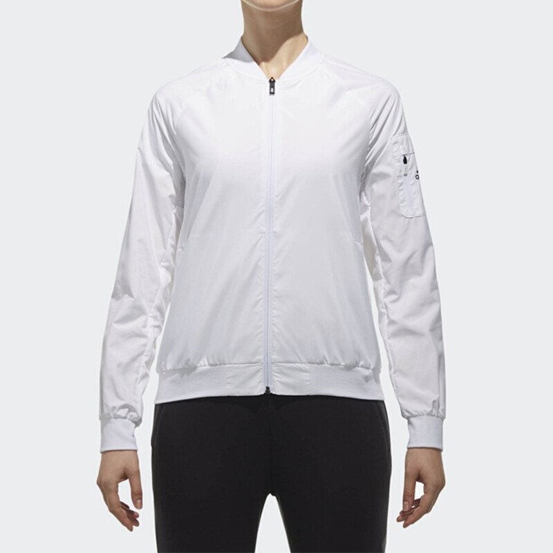 Adidas阿迪达斯女装 2018夏季新款运动休闲舒适梭织薄款夹克外套CX5158 XL CX5157