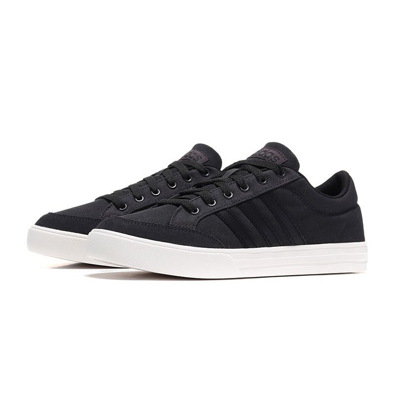 adidas阿迪达斯男子板鞋低帮休闲运动鞋B43908 B43908黑色 39码