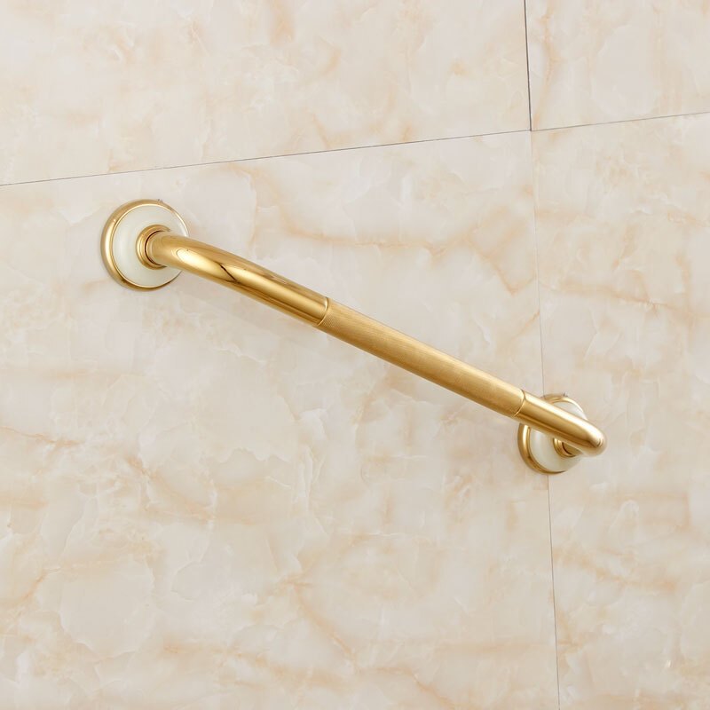 欧式天然玉石全铜浴室浴缸扶手架卫生间安全防滑把手厕所扶手挂件 青玉款
