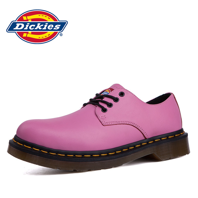 Dickies新品女鞋女士休闲鞋2018秋季新款低帮工装鞋 161XG13AP04 粉色 37码