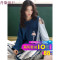 秋款睡衣女2018新款韩版宽松大码可爱长袖春秋纯棉套装家居服秋季_4 M码（适合：80-105斤） X-699