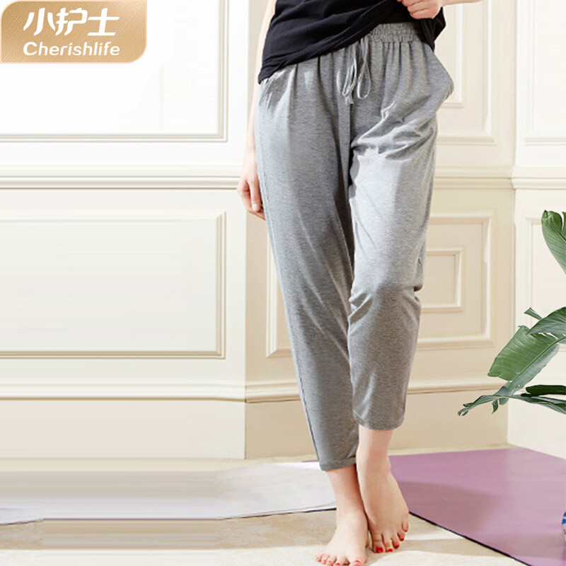 小护士睡衣女长裤睡裤休闲九分裤家居服ZSK006_WJX10 175XL 灰色