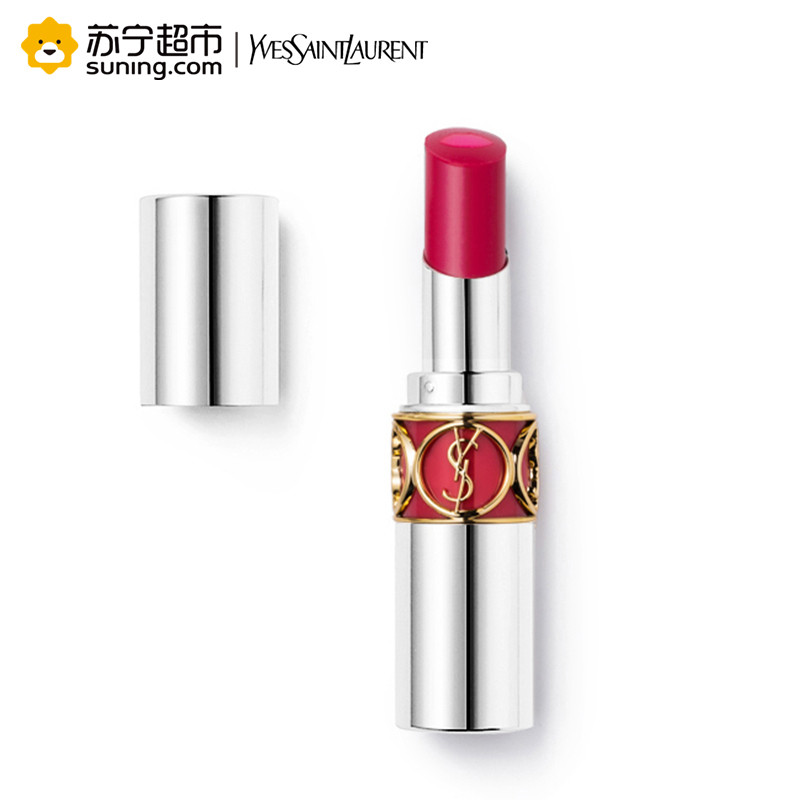 圣罗兰(YSL)莹亮纯魅美唇膏 3.5g 12#莓色暧昧 银管双色夹心口红 滋润 保湿