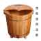 洗脚盆木盆木盆泡脚桶足浴家用恒温自动木桶带盖木质熏蒸加高洗脚加热蒸桶 36-加高加厚边电加热恒温橡木桶