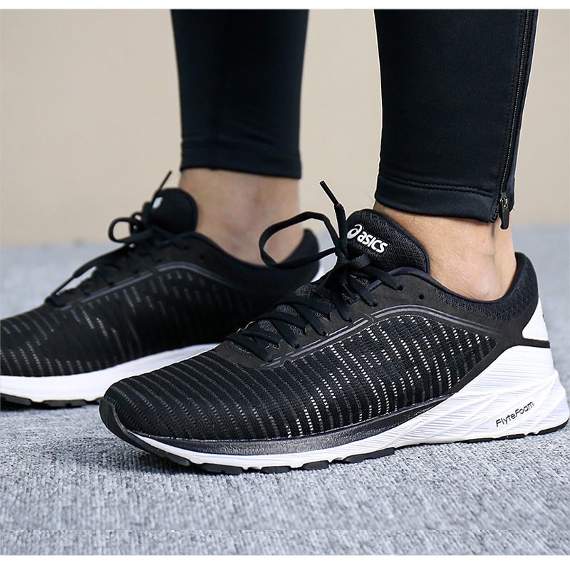 Asics/亚瑟士男鞋2018春季新款运动鞋缓震耐磨跑步鞋T7D0N-0190 黑色/白色/深灰色 41.5
