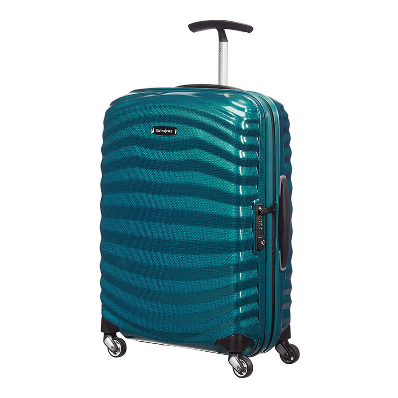[直营]新秀丽(samsonite)LITE SHOCK系列男女通用登机箱拉杆箱贝壳旅行箱 PC+ABS 万向轮 拉杆箱 蓝色 25寸