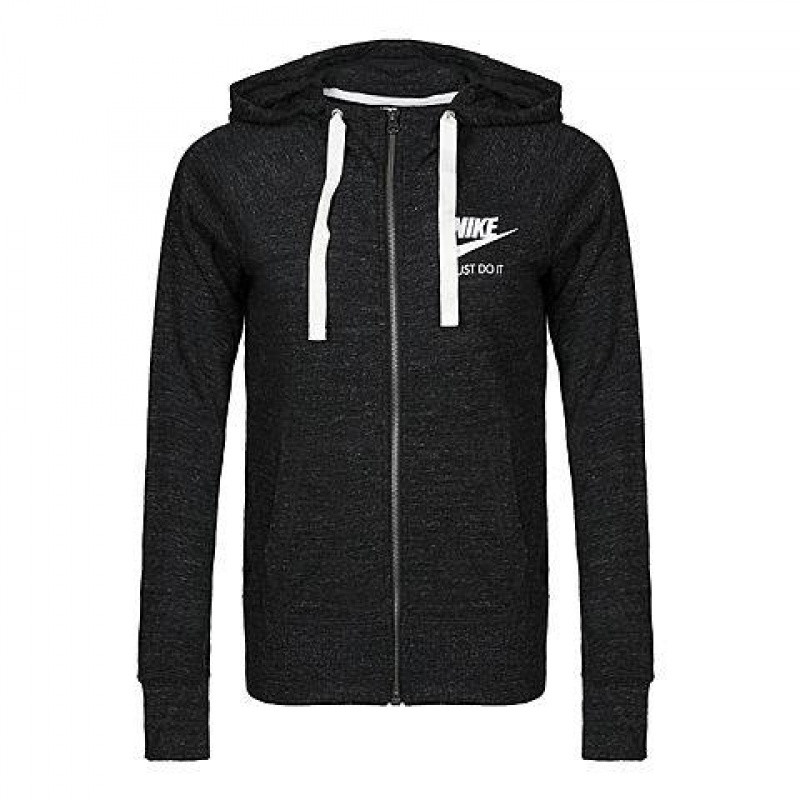 NIKE耐克女外套连帽拉链雪花运动上衣夹克883730-010 M 黑883730-010