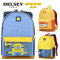 法国大使牌（Delsey）小黄人Minions 学院风 双肩背书包电脑包大眼萌14寸 橙色