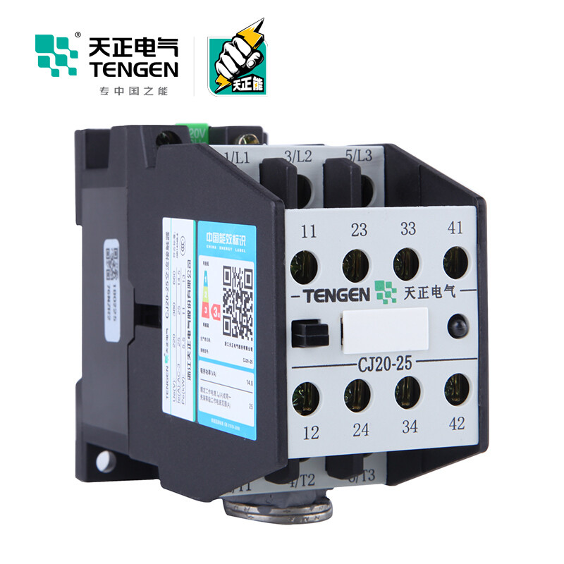 天正电气 CJ20-25A 220V 3NO 2NO+2NC 50Hz 3P 02010030051交流接触器