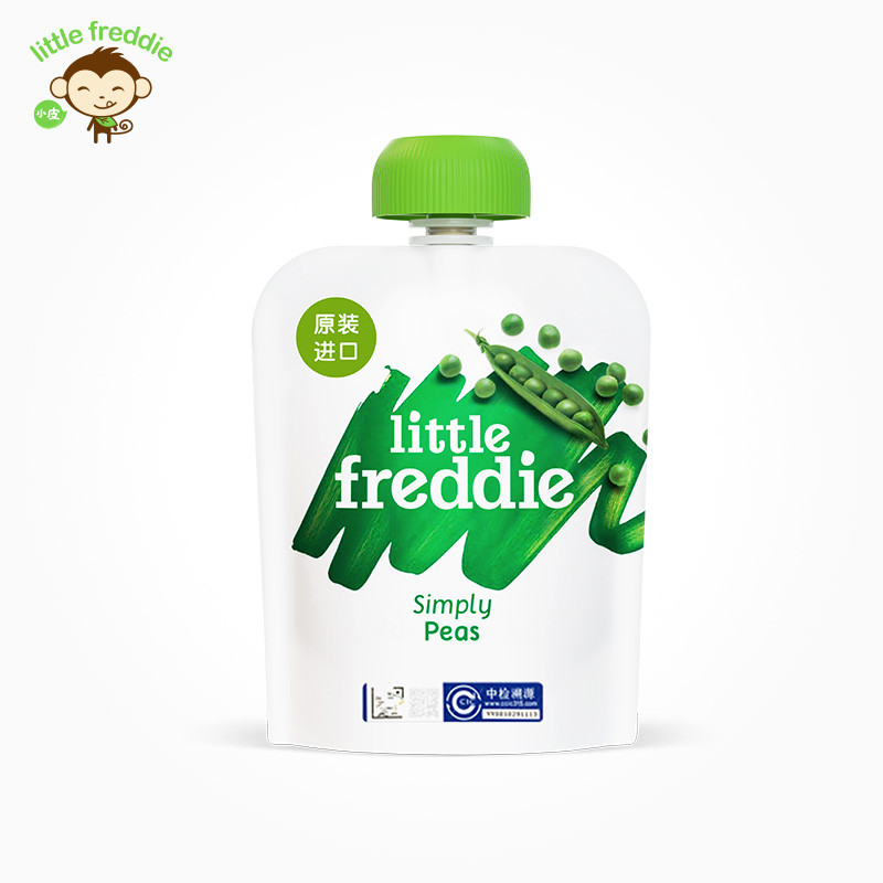 little freddie小皮豌豆泥 70g 袋装原装进口宝宝婴儿辅食 适用年龄6个月以上