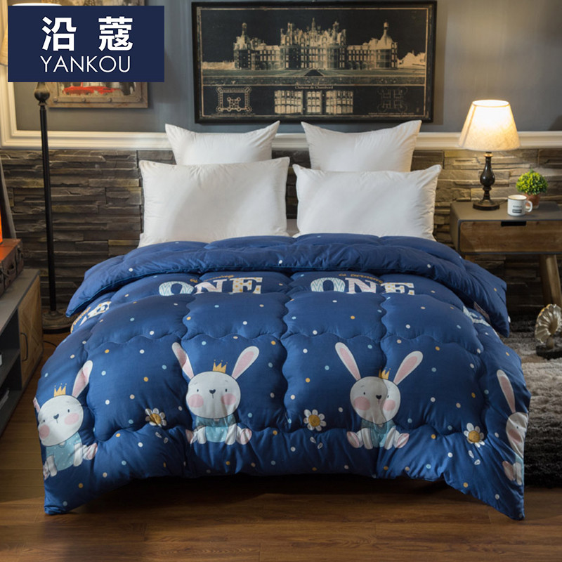 沿蔻 雪花绒纤维被 萝卜乐园 1.5x2.0m6斤加厚冬被