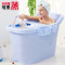 洗澡桶塑料特大号沐浴桶带盖家用儿童浴盆泡澡桶塑料浴缸绿色适合身高1.75米 粉红色适合身高1.75米