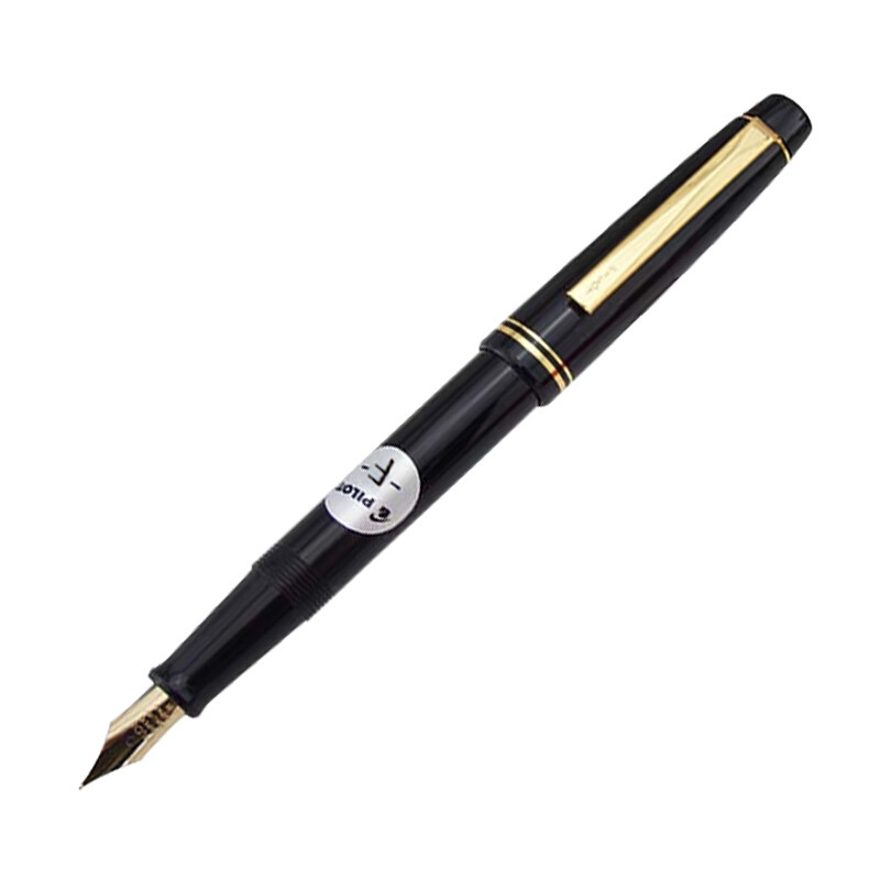 日本进口百乐（PILOT） 78G+钢笔墨水笔办公学生书法练字钢笔 黑色F尖0.38MM