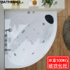 亚克力浴缸三角扇形小卫生间按摩冲浪浴缸家用嵌入式欧式浴盆池 0.8米五件套配置 ≈1.2m