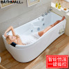 浴缸亚克力保温浴盆池独立式冲浪按摩浴缸家用1.4/1.5/1.6/1.7米 左裙冲浪 ≈1.7M