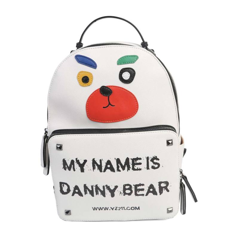DANNY BEAR JEANS 愤怒的小熊个性潮流双肩背包DWJ7816019 白色