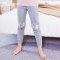 顶瓜瓜女童秋裤纯棉单条儿童保暖裤秋冬棉毛裤线裤宝宝打底衬裤 110cm 麻灰