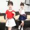 儿童装女童夏装2018新款短裙套装夏季时髦衣服女孩韩版12岁洋气_2 150cm 白色