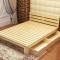 松木实木床 双人床 1.5 1.8米 单人床 儿童床 简约现代 实木床135*200CM【离地30CM】