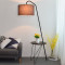 个性茶几落地灯置物架简约现代北欧风客厅卧室沙床头立式台灯 白色+LED12瓦
