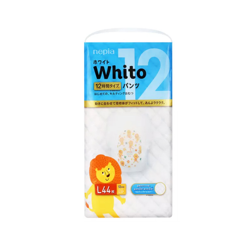 妮飘Nepia 日本Whito轻薄透气 12小时夜用纸尿裤 40枚 L 9kg-14kg