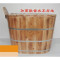 加高带盖熏蒸杉木桶浴桶实木沐浴桶泡澡洗澡桶碳化汗蒸浴缸盆 碳化色长93*宽60*高75