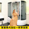新款整体淋浴房整体浴室卫生间玻璃隔断一体式淋浴房浴缸双用浴室_2 170X90黑色右裙